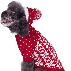 Blueberry Pet Holiday Festive Snowflake Dog Sweater